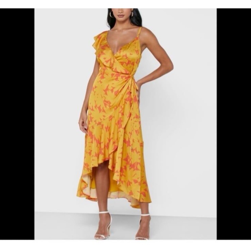 Ted Baker Saraaa Ruffle Midi Wrap Dress Size 2/ US Size 6 NEW